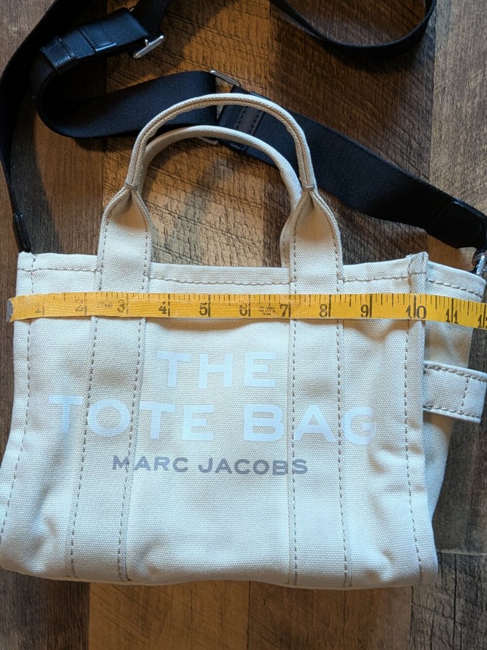 Marc Jacobs The Canvas Small Tote Bag Beige Crossbody - Picture 10 of 11